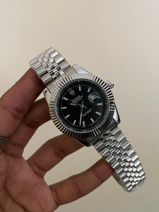 RLX DJ - B2116 - 41MM - SILVER BLACK - QUARTZ WATCH
