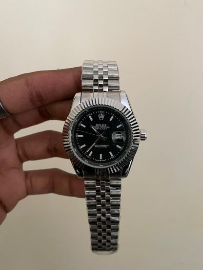 RLX DJ - B2116 - 41MM - SILVER BLACK - QUARTZ WATCH