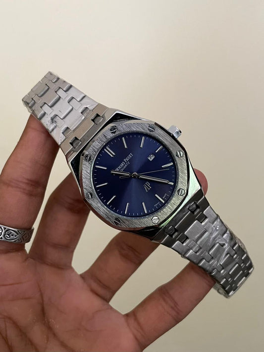 AP ROYALOAK - B2121 - 41MM - SILVER BLUE- QUARTZ WATCH