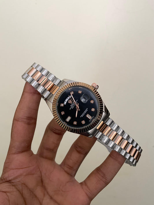 RLX DD - B2107 - 41MM - TWO TONE BLACK - QUARTZ WATCH
