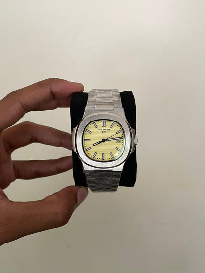 PP NAUTILUS - A1102 - 41MM - SILVER MUSTARD - AUTOMATIC WATCH