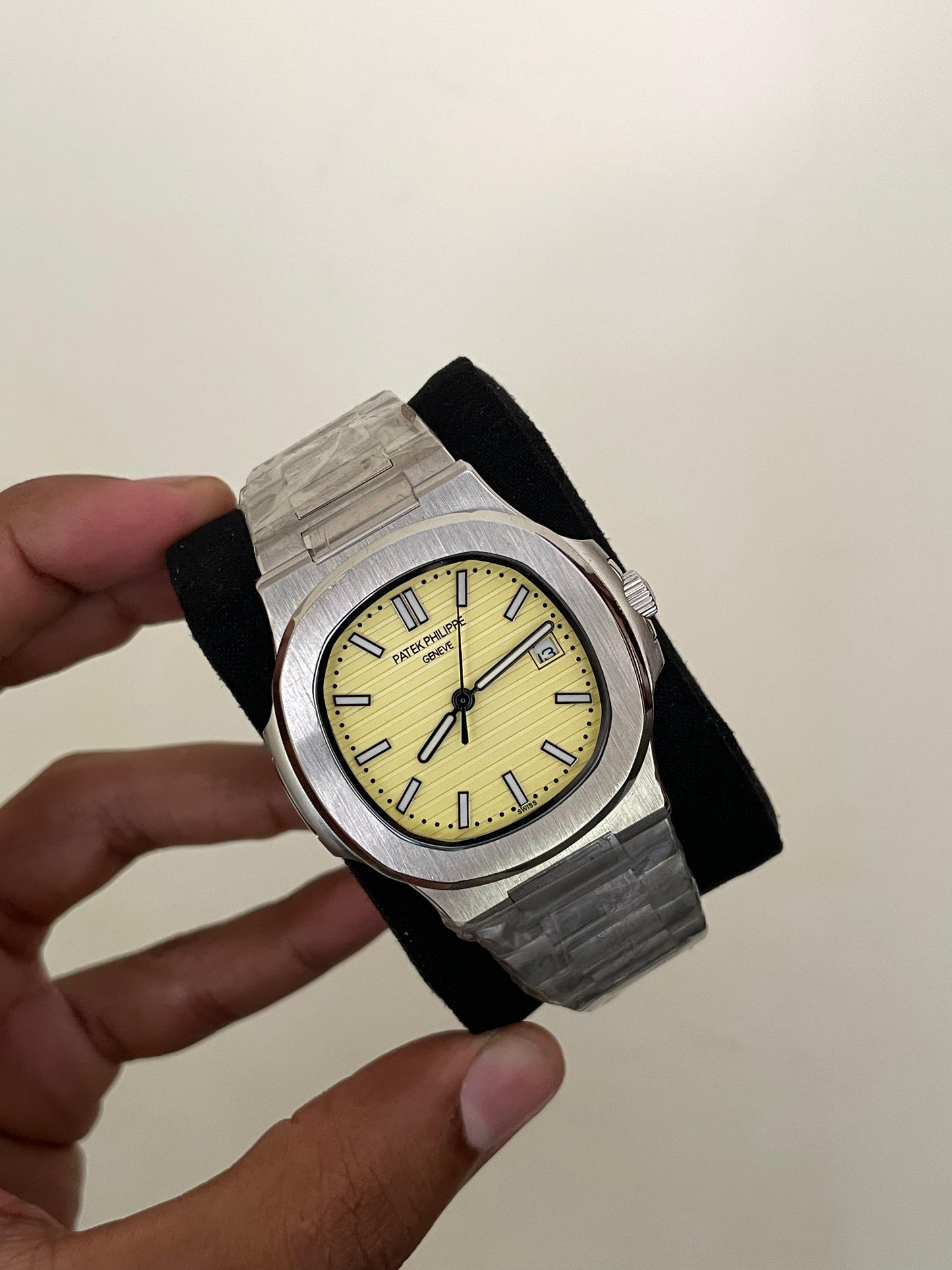 PP NAUTILUS - A1102 - 41MM - SILVER MUSTARD - AUTOMATIC WATCH