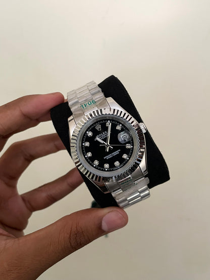 RLX DJ - A1108 - 41MM - SILVER BLACK - AUTOMATIC WATCH