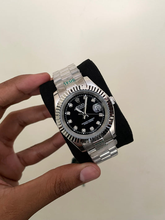 RLX DJ - A1108 - 41MM - SILVER BLACK - AUTOMATIC WATCH