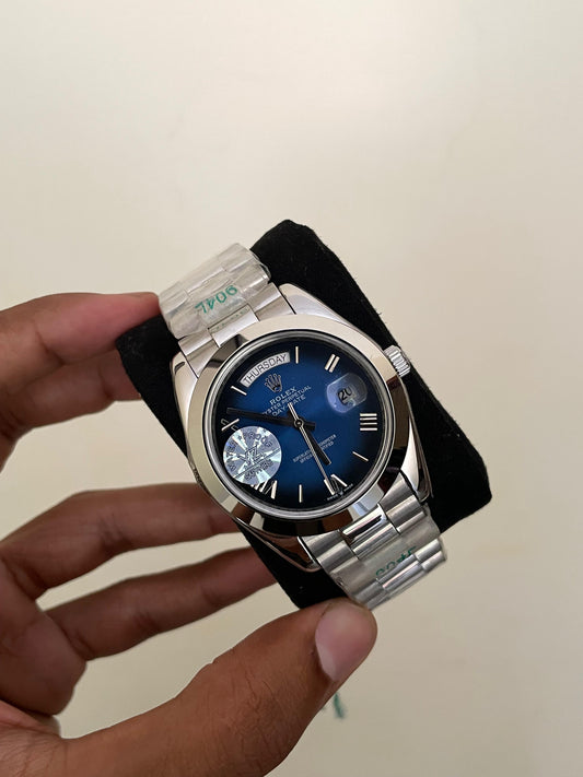 RLX DD - A1105 - 41MM - SILVER DARK BLUE - AUTOMATIC WATCH