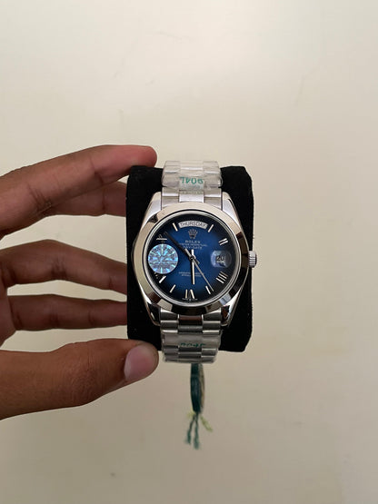 RLX DD - A1105 - 41MM - SILVER DARK BLUE - AUTOMATIC WATCH