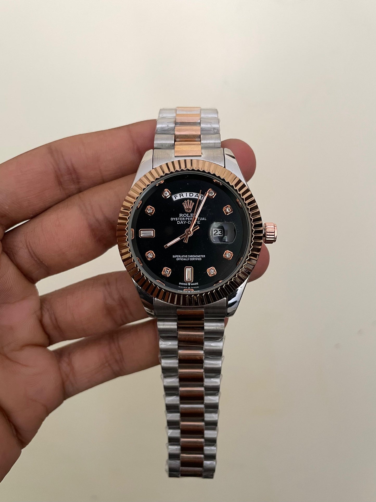 RLX DD - B2107 - 41MM - TWO TONE BLACK - QUARTZ WATCH