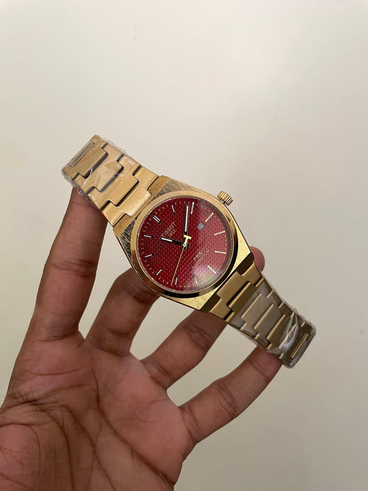 TST PRX 1853 - B2111 - 41MM - GOLD RED - QUARTZ WATCH