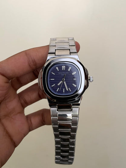 PP NAUTILUS - B2102 - 41MM - SILVER BLUE - QUARTZ WATCH
